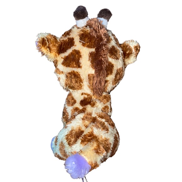 TY Beanie Boos Collection | Safari the Giraffe | Brown, Tan & Purple | 8" Plush - Picture 2 of 3